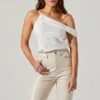 Shion Satin Off Shoulder Top 2 Shion Satin Off Shoulder Top -Outlet Cozi Luxe Store ACT17761 WHITE 4