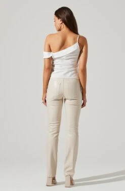 Shion Satin Off Shoulder Top -Outlet Cozi Luxe Store ACT17761 WHITE 6