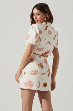 Kiria Cropped Jacket -Outlet Cozi Luxe Store ACT17762P BROWNPINKCREAM 5