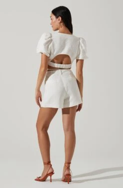 Nuria Puff Sleeve Top -Outlet Cozi Luxe Store ACT17765 OFFWHITE 4