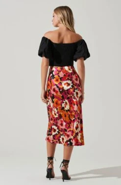 Laurana Off Shoulder Puff Sleeve Top -Outlet Cozi Luxe Store ACT17789 BLACK 4