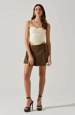 Janet Ruched Bustier Top 21 Janet Ruched Bustier Top -Outlet Cozi Luxe Store ACT17810 CHAMPAGNE 2