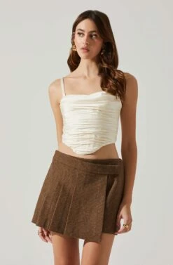Janet Ruched Bustier Top 22 Janet Ruched Bustier Top -Outlet Cozi Luxe Store ACT17810 CHAMPAGNE 4