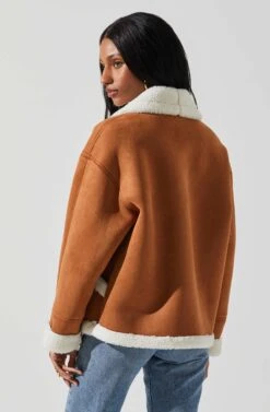 Pippa Faux Shearling Jacket 13 Pippa Faux Shearling Jacket -Outlet Cozi Luxe Store ACT17851 CAMEL 6