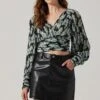 Pernilla Pleated Floral Puff Sleeve Top 2 Pernilla Pleated Floral Puff Sleeve Top -Outlet Cozi Luxe Store ACT17858 BLACKFLORAL 3