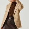 Lottie Plaid Belted Blazer -Outlet Cozi Luxe Store ACT17861 TAUPEPLAID 3
