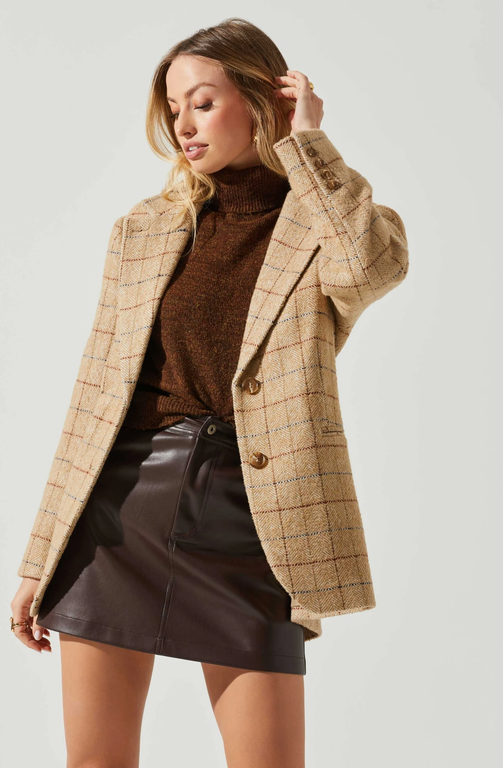 Lottie Plaid Belted Blazer 3 Lottie Plaid Belted Blazer