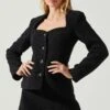 Rivka Fitted Sweetheart Blazer -Outlet Cozi Luxe Store ACT17872 BLACK 3