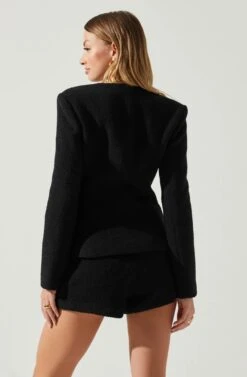 Rivka Fitted Sweetheart Blazer -Outlet Cozi Luxe Store ACT17872 BLACK 5