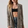 Milani Double Breasted Oversized Blazer -Outlet Cozi Luxe Store ACT17873P BLACKBROWNMULTI 3