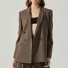 Milani Oversized Blazer -Outlet Cozi Luxe Store ACT17873 MUSHROOM 3