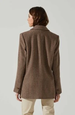 Pauline Plaid Oversized Blazer 13 Pauline Plaid Oversized Blazer -Outlet Cozi Luxe Store ACT17875B BROWNPURPLEMULTI 5