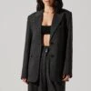 Pauline Pinstripe Oversized Blazer -Outlet Cozi Luxe Store ACT17875WST CHARCOALSTRIPE 1