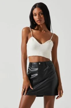 Kira Pearl Embellished Sweater Top -Outlet Cozi Luxe Store ACT17886 CREAM 3