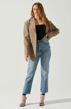 Galilea Oversized Blazer -Outlet Cozi Luxe Store ACT17892 BROWN 3