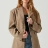 Galilea Oversized Blazer -Outlet Cozi Luxe Store ACT17892 BROWN 4