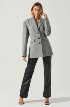 Galilea Oversized Blazer -Outlet Cozi Luxe Store ACT17892 GRAY 1