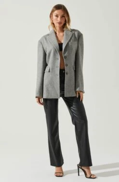 Galilea Oversized Blazer -Outlet Cozi Luxe Store ACT17892 GRAY 2