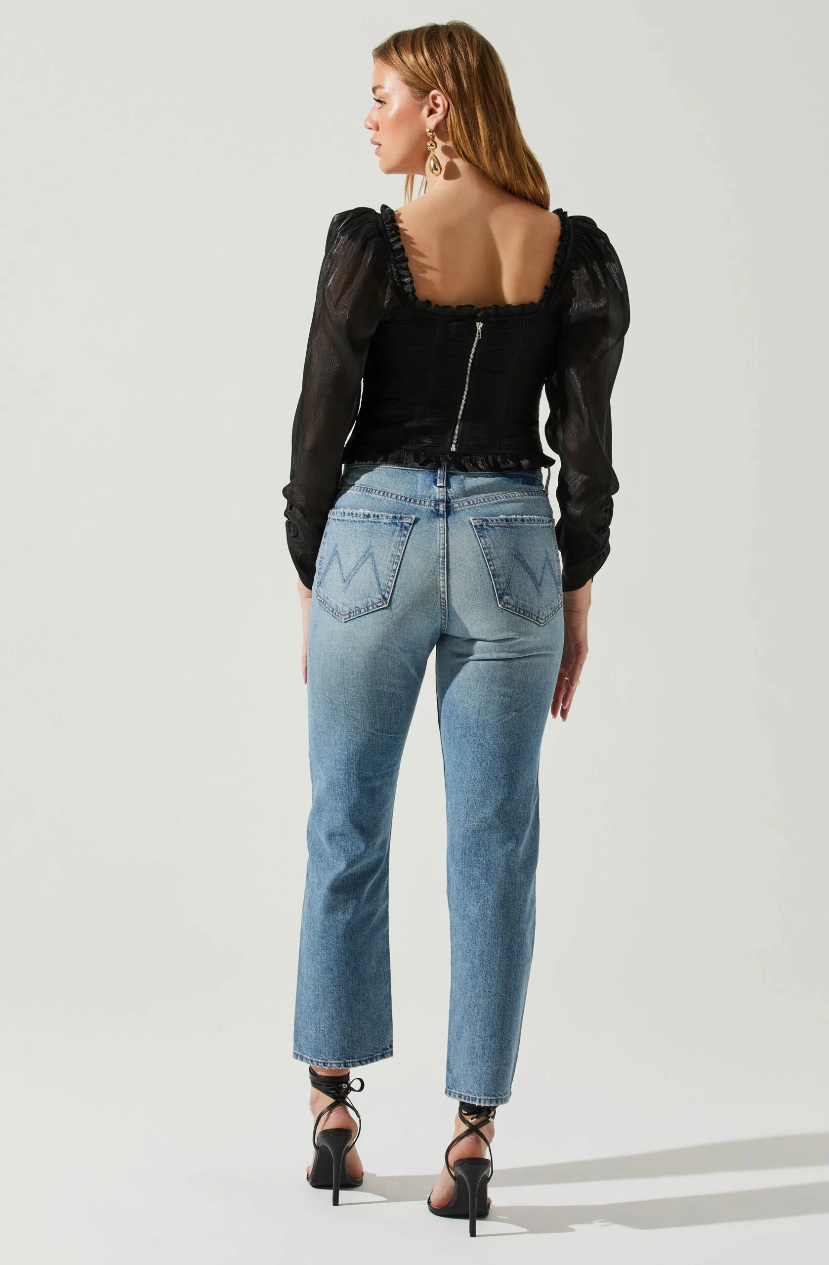 Junie Ruffle Square Neck Long Sleeve Top 19 Junie Ruffle Square Neck Long Sleeve Top - Image 17