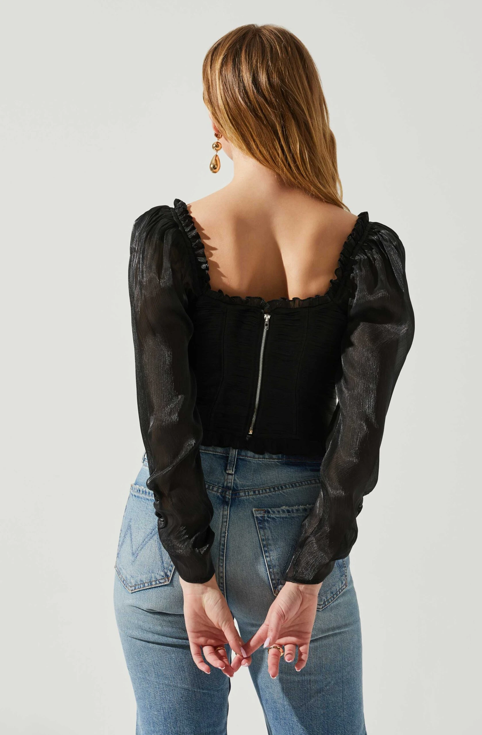 Junie Ruffle Square Neck Long Sleeve Top 20 Junie Ruffle Square Neck Long Sleeve Top - Image 18