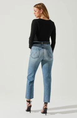 Ren Textured Sweetheart Long Sleeve Top -Outlet Cozi Luxe Store ACT17975 BLACK 5