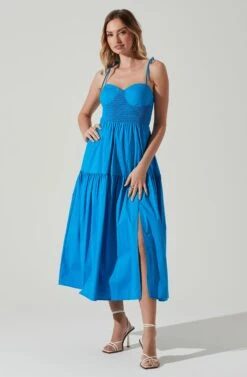 Tiered Smocked Midi Dress -Outlet Cozi Luxe Store ADR101693 IBIZABLUE 1
