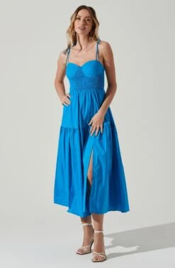 Tiered Smocked Midi Dress -Outlet Cozi Luxe Store ADR101693 IBIZABLUE 2