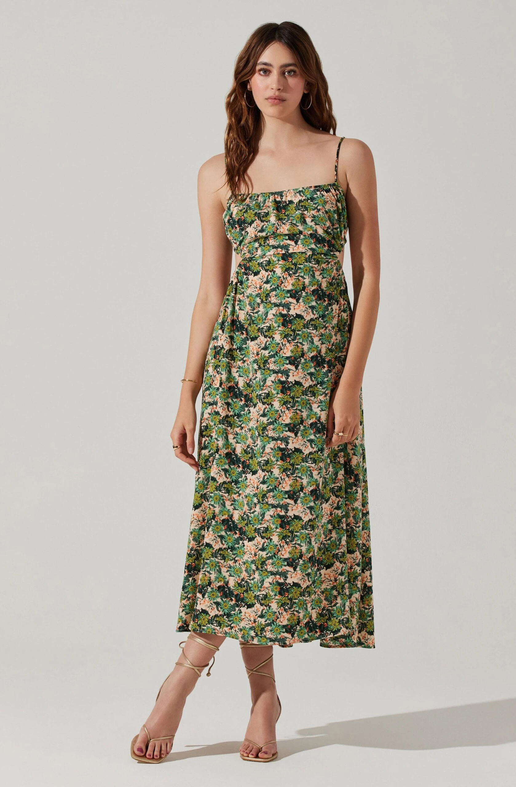 Open Back Floral Midi Dress 3 Open Back Floral Midi Dress