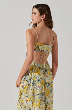 Open Back Floral Midi Dress 24 Open Back Floral Midi Dress -Outlet Cozi Luxe Store ADR101751 YELLOWBLUEABSTRACT 6
