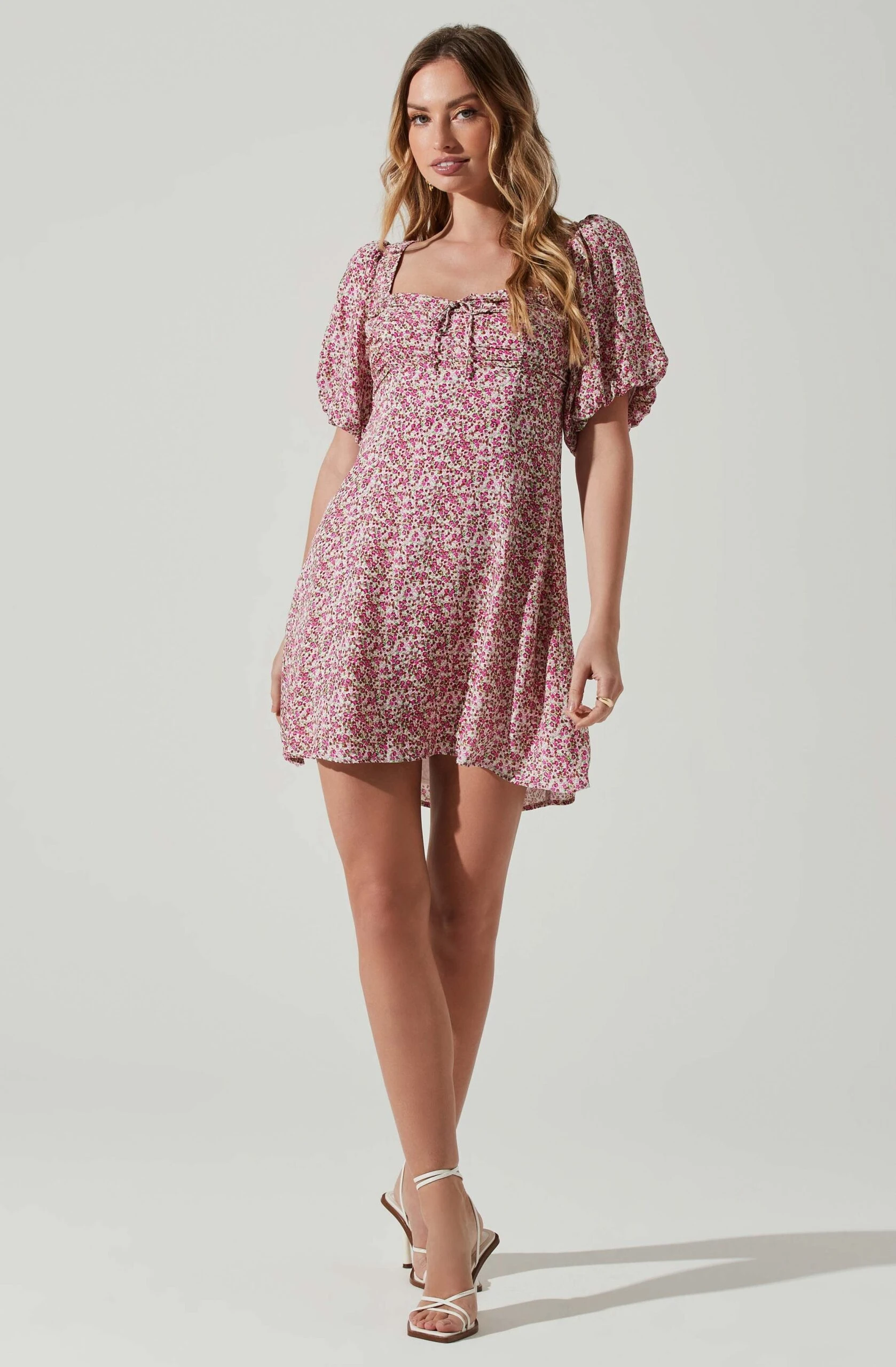 Floral Puff Sleeve Mini Dress 5 Floral Puff Sleeve Mini Dress - Image 3