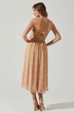 Floral Pleated Midi Dress -Outlet Cozi Luxe Store ADR101774 YELLOWPINKFLORAL 6