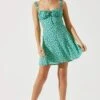 Sweetheart Neck Open Back Mini Dress -Outlet Cozi Luxe Store ADR101821 GREENBLUEFLORAL 1