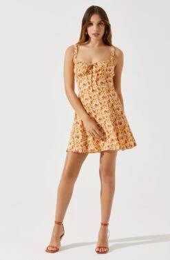 Sweetheart Neck Open Back Mini Dress -Outlet Cozi Luxe Store ADR101821 YELLOWREDDITSY 1