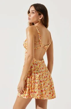Sweetheart Neck Open Back Mini Dress -Outlet Cozi Luxe Store ADR101821 YELLOWREDDITSY 6