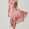 Camelia Floral Midi Dress -Outlet Cozi Luxe Store ADR101861C PINKGREENFLORAL 1