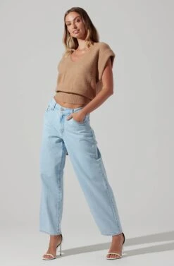 Checkered Sweater Vest -Outlet Cozi Luxe Store ALT16416 CI TAUPE 2