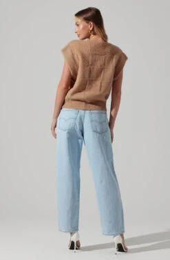 Checkered Sweater Vest -Outlet Cozi Luxe Store ALT16416 CI TAUPE 5