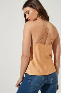 Phillipa Cowl Neck Cami -Outlet Cozi Luxe Store AMB AT4173 DUSTYORANGE 4