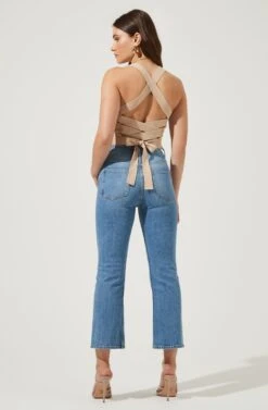 Varley Square Neck Cross Back Top 20 Varley Square Neck Cross Back Top -Outlet Cozi Luxe Store AMB MWT3641 NUDE 3