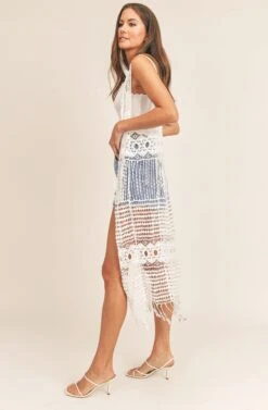 Sun Chaser Crochet Cover Up 12 Sun Chaser Crochet Cover Up -Outlet Cozi Luxe Store AMB NF00002121 BEIGE 3