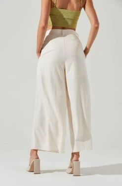 Pleated Front Wide Leg Trouser -Outlet Cozi Luxe Store AP7224 CREAM5 1213