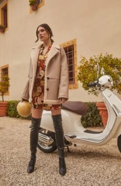 Francine Faux Leather Shearling Jacket 15 Francine Faux Leather Shearling Jacket -Outlet Cozi Luxe Store ASTR FALL22 PT2 0343