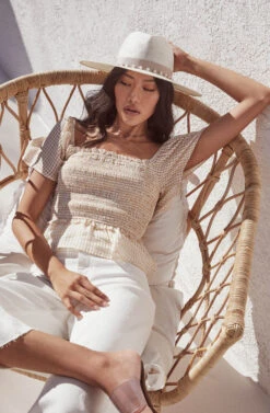 January Smocked Flutter Sleeve Top -Outlet Cozi Luxe Store ASTR SPR21 PT2 8145