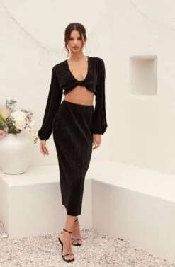 Cataleya Plisse Twist Bust Top -Outlet Cozi Luxe Store ASTR 060720233676