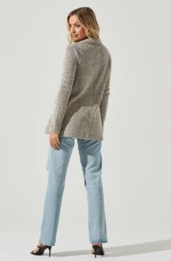 Tweed Oversized Blazer 13 Tweed Oversized Blazer -Outlet Cozi Luxe Store AT12897 CREAM BLACK 5