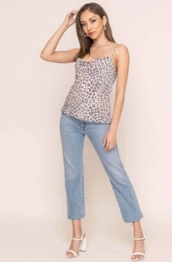 Cowl Drape Cami -Outlet Cozi Luxe Store AT15035D BLUSH LEOPARD 1A 853de78b c5e9 4bd6 82d9 2b7a329fa6ad