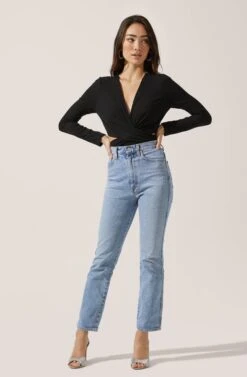 Long Sleeve Side Cutout Bodysuit