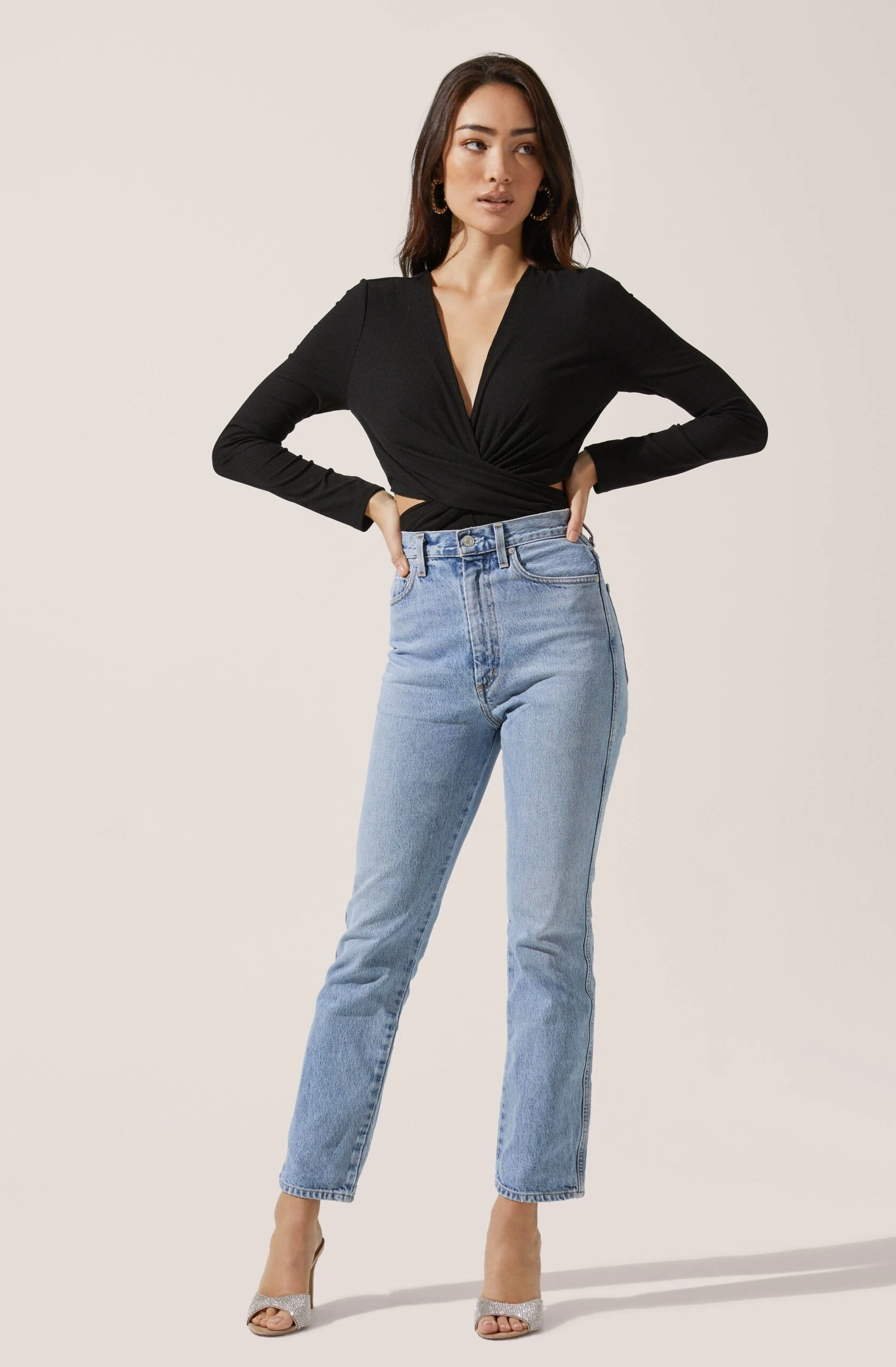 Long Sleeve Side Cutout Bodysuit 3 Long Sleeve Side Cutout Bodysuit