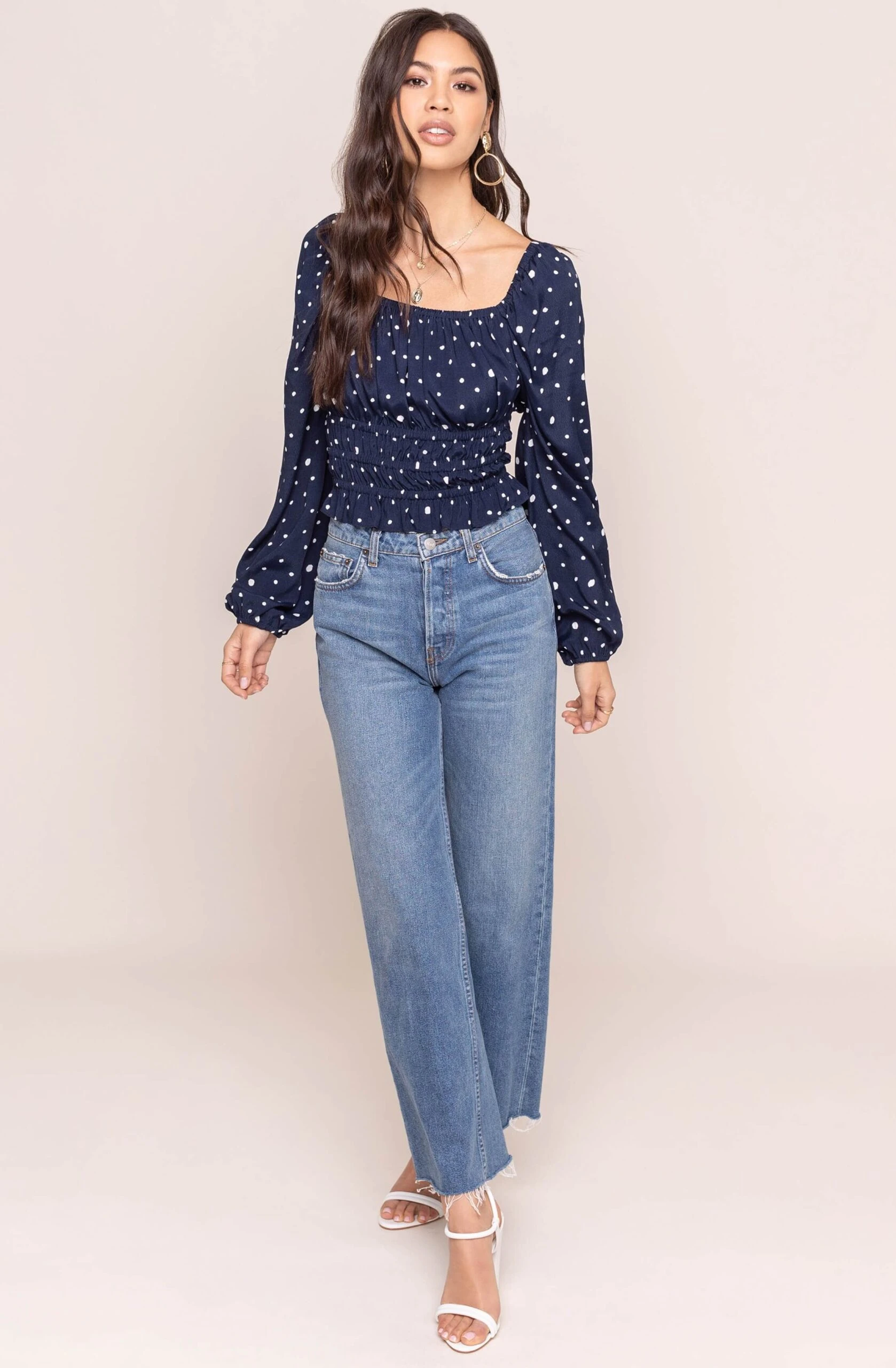 Long Sleeve Square Neck Smocked Top 4 Long Sleeve Square Neck Smocked Top - Image 2