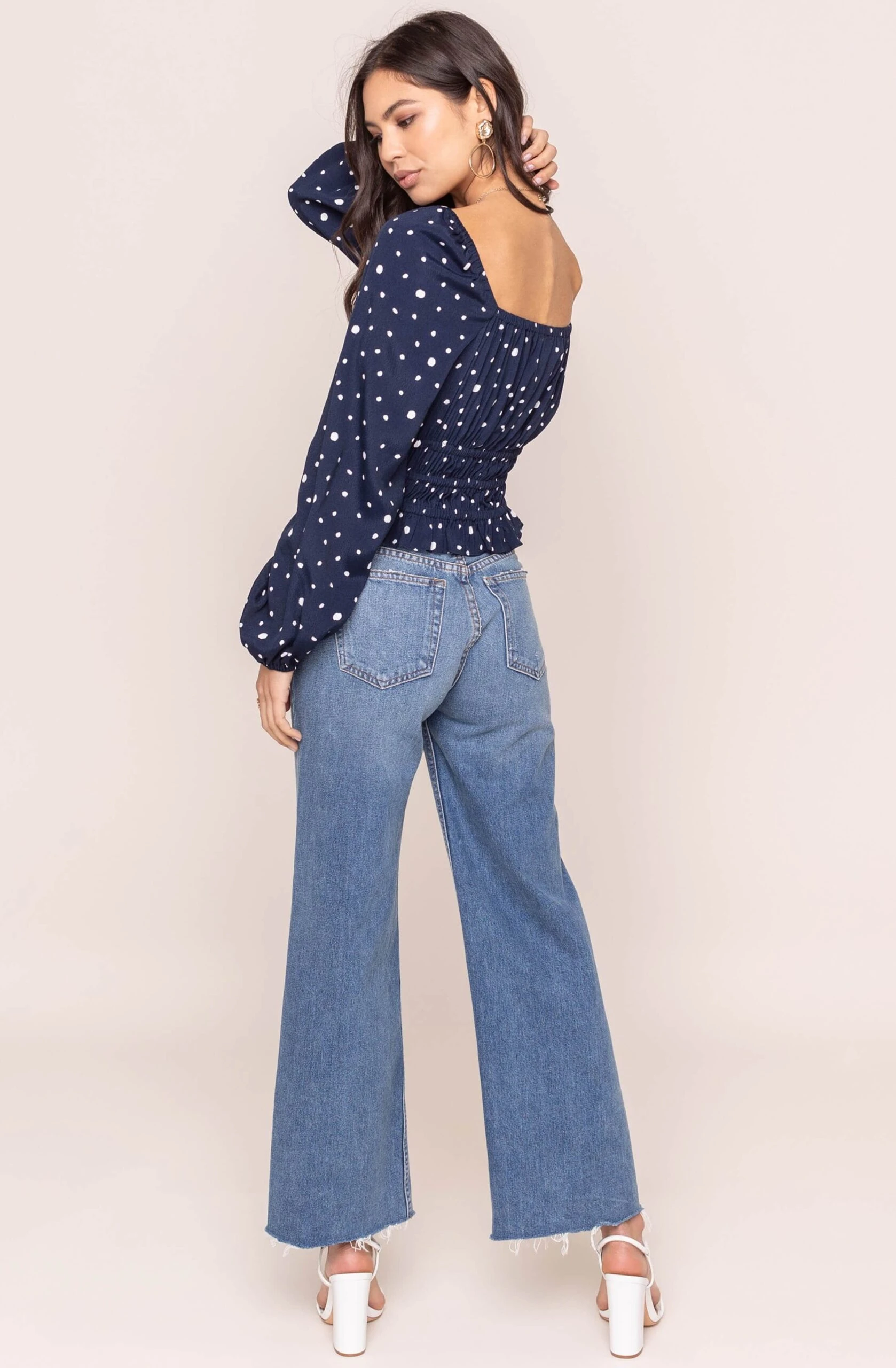 Long Sleeve Square Neck Smocked Top 6 Long Sleeve Square Neck Smocked Top - Image 4